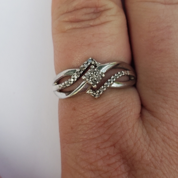 None Jewelry - Sterling silver diamond size 9 ring